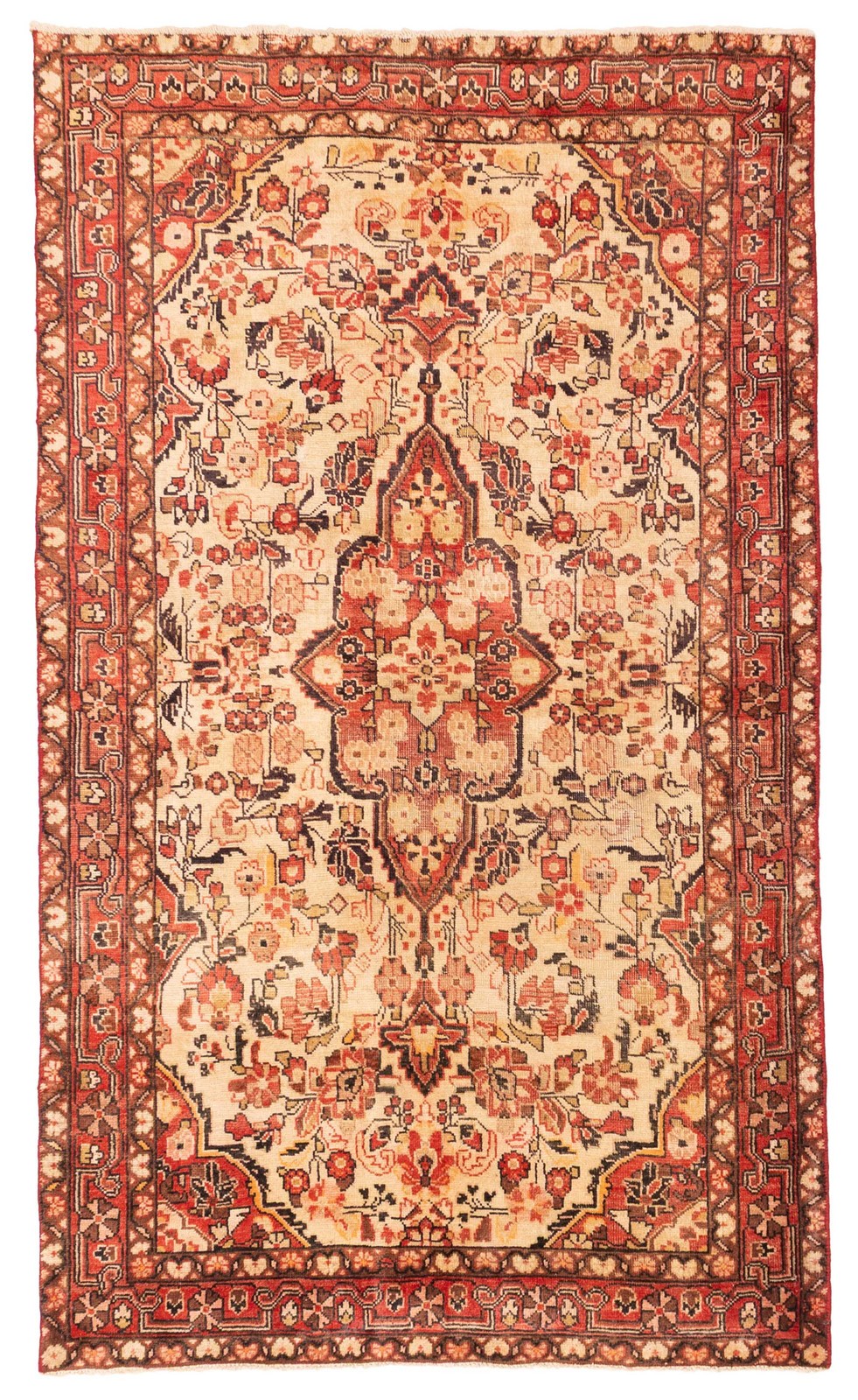 Vintage 4'3" x 7'1" Traditional Hand Knotted Vegetable Dye Wool Area Rug gallery
