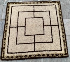 Vintage Scandinavian Rya Rug Swedish Cozy Floral Area Rug 3×3 ft Free Ship