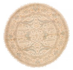 Vintage Hand-Knotted Area Rug 6’8″ x 6’8″ Traditional Wool Carpet