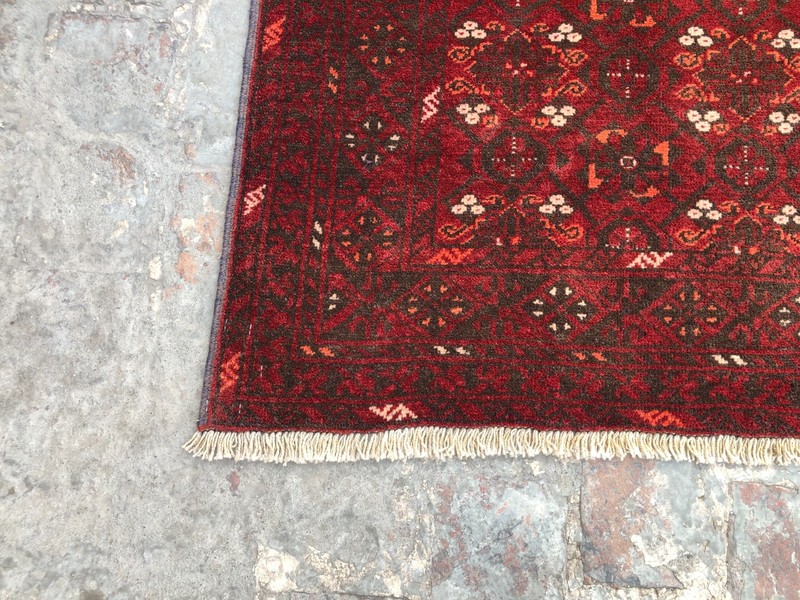 Turkmen Tekke Gul Rug, Afghan Ersari Hand Knotted Rare Carpet, Persian Style Rug gallery