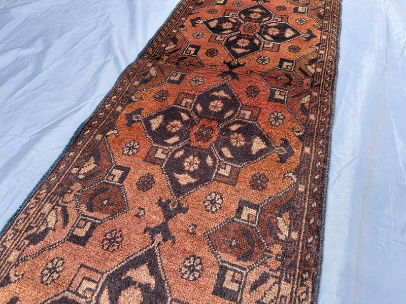 Vintage Turkmen Bukhara Rug 2x5 Soft Wool Runner Handmade Nomadic Laundry Rug gallery