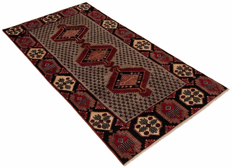 Koliai Hand Knotted Persian Rug 260 x 137cm - Nomadic, Oriental, Red, Carpet,... gallery