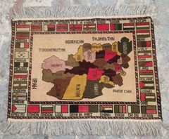 Ar Handmade Afghan Rug war Rug Baluchi Wool Pictorial Rug 77×52 cm