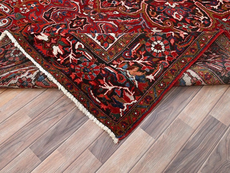 Exquisite Semi Antique 1930-1940's Natural Dye Heriz Collection Rug 9x12ft gallery