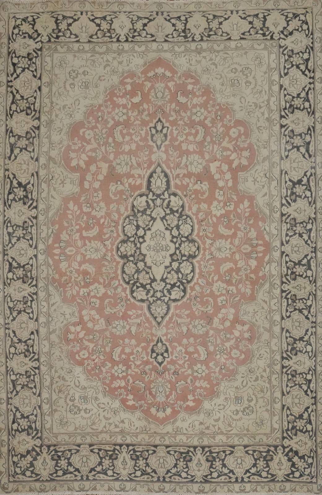 Vegetable Dye Pink Traditional Area Rug 7x9 ft Hand-knotted Wool Distressed Rug gallery