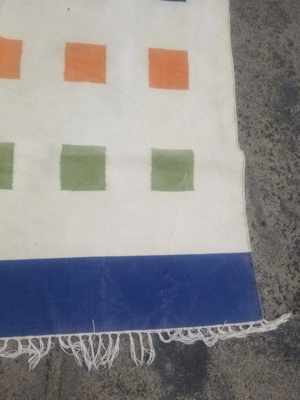 Fine Vintage Traditional Hand Made Wool Multicolor Kilim 204x132cm gallery