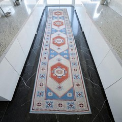 3×15 Runner Turkish Rug HandMade Extra Long Hallway Rug Kitchen Decor