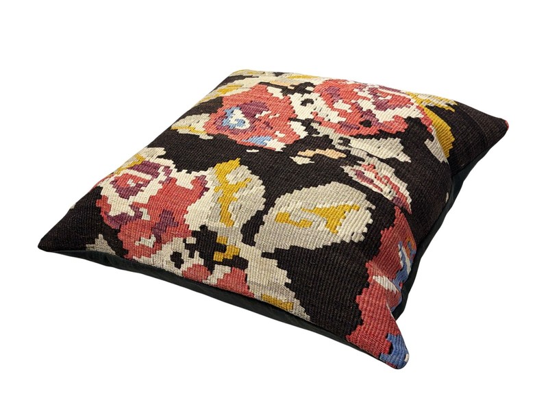 #1744/59 Superb Custom Made Old Turkish Tribal Kilim Pillow 20" by 20" gallery
