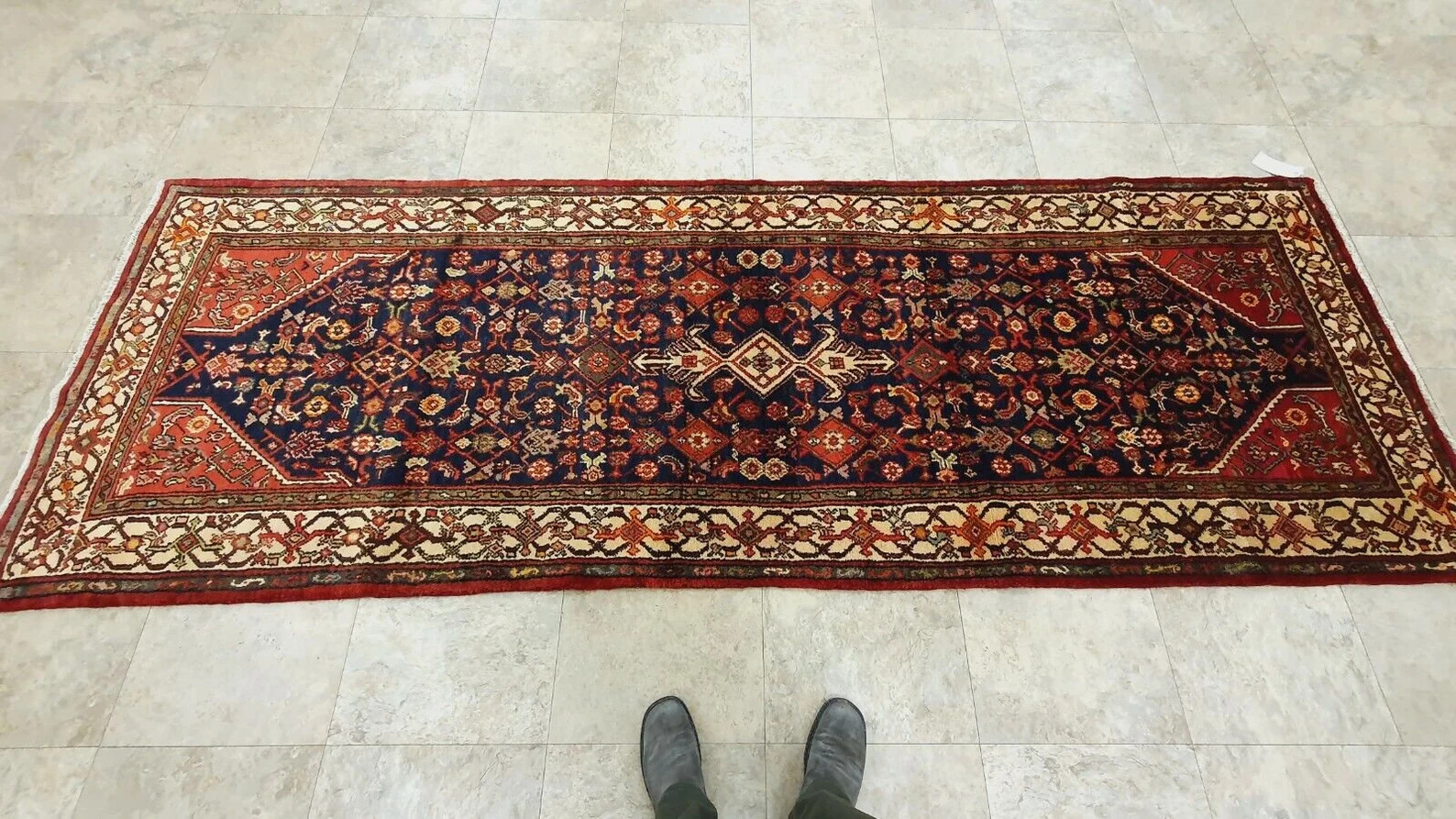 Fine Vintage 1930-1940's Wool Pile Vgy Dyes High-Karabahk Runner 3'8" x 10'6" gallery