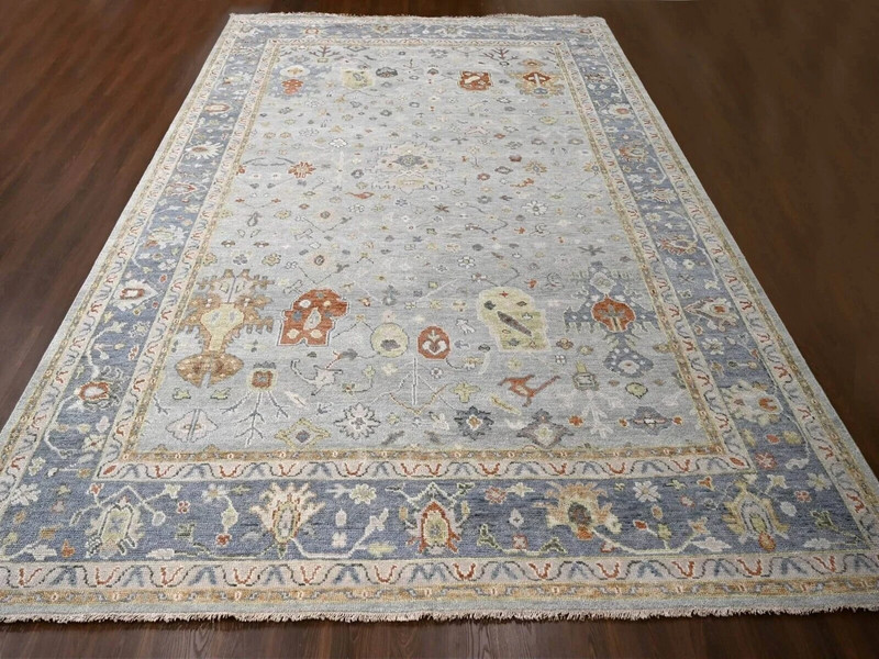 12'x17'8" Louis Blue, Oushak Design, Soft and Vibrant Pile, Natural Dye Oushak gallery