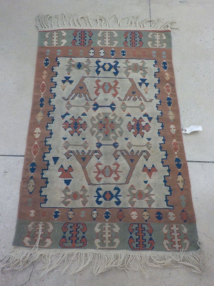 VINTAGE - TURKISH KILIM RUG -LATE 19TH CENTURY EARLY 20TH