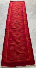 Vintage Traditional Handcraft Floral Kilim Rug for Home Décor 290×76 cm