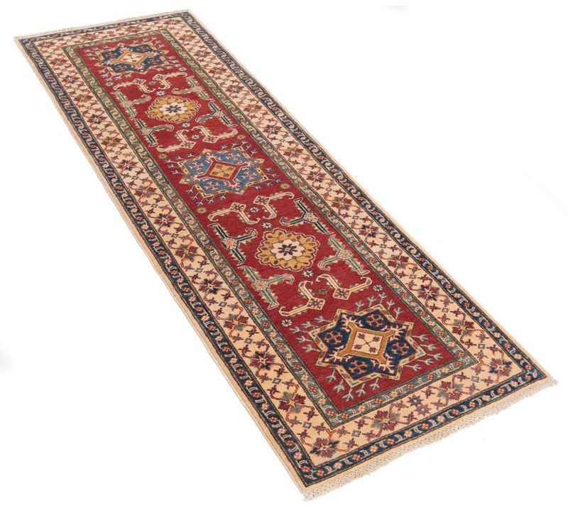 Kazak 288x84 cm Hand Knotted Oriental Fine Nomadic Carpet Rug Runner gallery