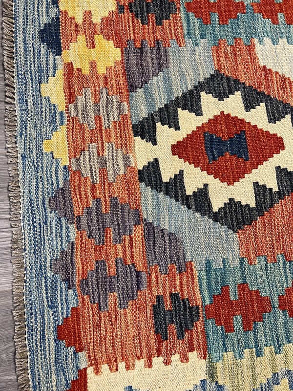 Vintage Kilim Traditional Hand Made Oriental Wool Kilim 4ftx3ft 114cmx85cm gallery