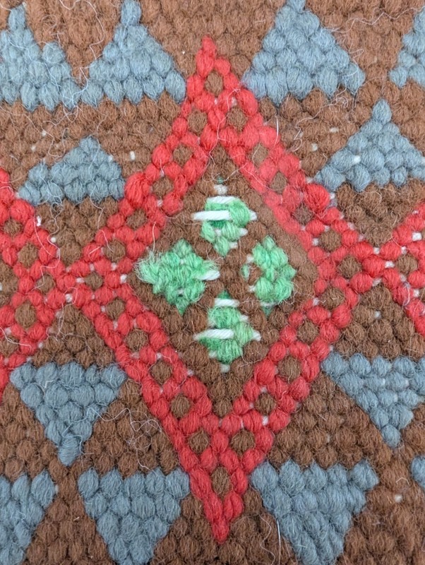 22.5 X 10 Inch Vintage Kilim? Balisht? Hand Loomed / Knotted Prayer Mat Runner gallery