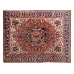 Vintage Turkish Rug, 296×384 cm (9.7×12.6 ft), Oushak Area Rug, Antique Rug