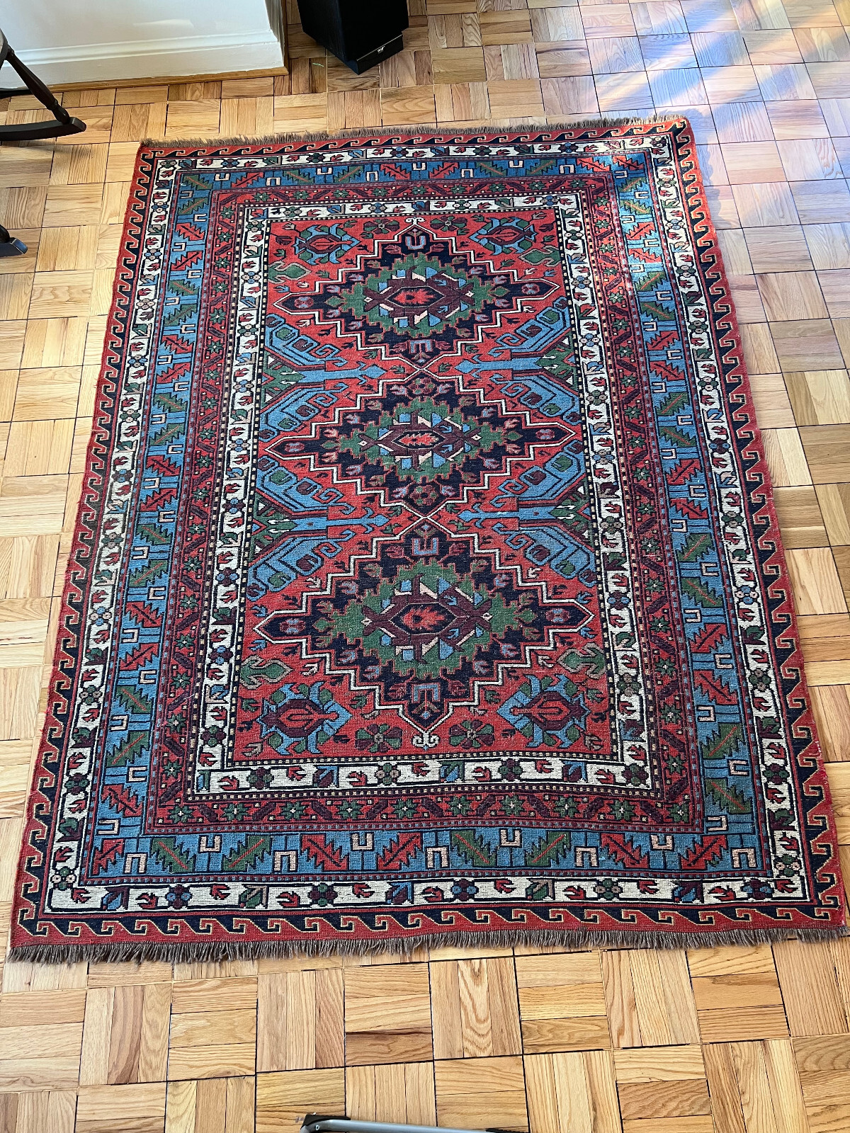 Exquisite Antique 1910 Caucasian Soumak Rug gallery