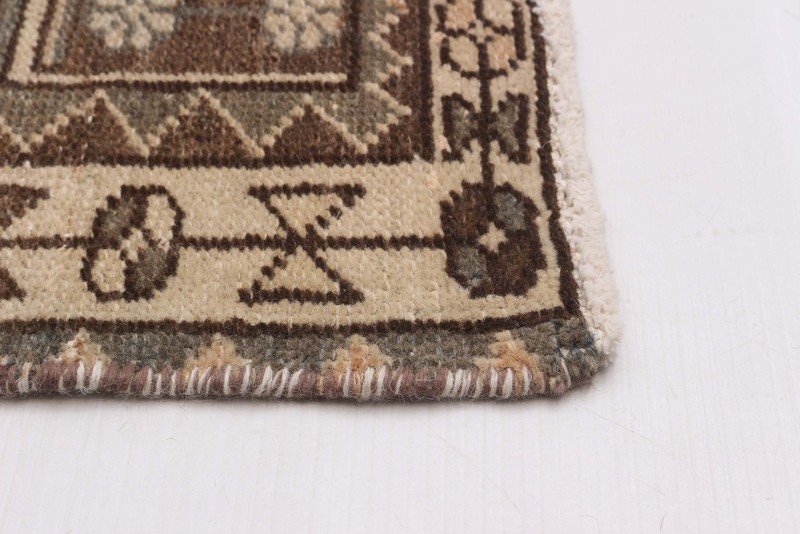 Vintage Hand-knotted Runner Rug 3'5" x 9'8" Traditional Oriental Wool Carpet gallery