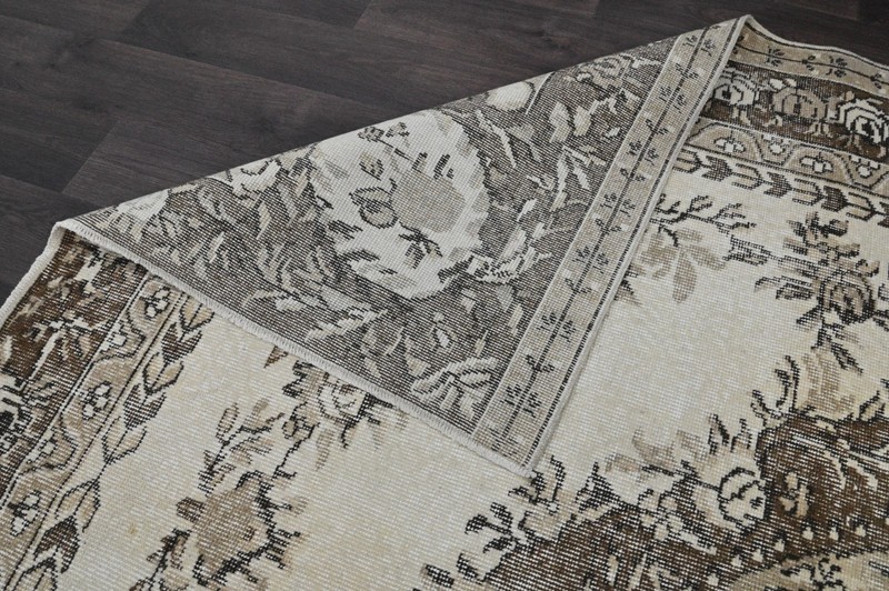 Oushak Turkish Vintage Rug 7x10 Kilim Rug Anatolian Handmade Boho Decor BEIGE gallery