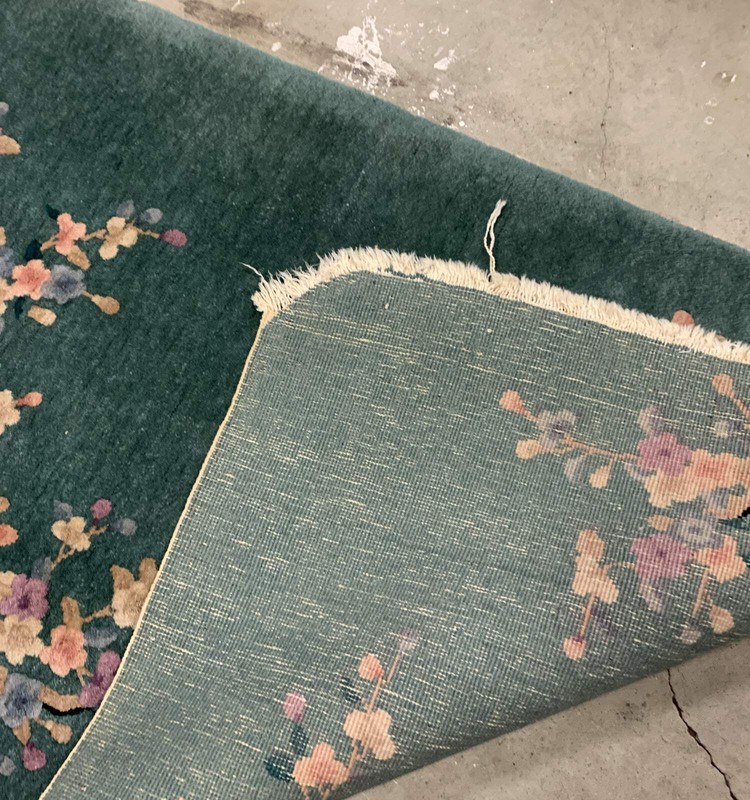 Handmade antique Art Deco Chinese rug 3.1' x 4.10' (94cm x 151cm) 1920s - 1B927 gallery