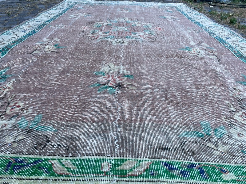 Turkish Vintage Rug, Handmade Wool Rug, Bohemian Large Rug, 6,2 x 10, ft gallery