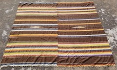 Vintage Handmade Mexican Saltillo Serape Wool Multicolor Kilim Rug 234x200cm