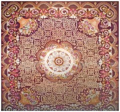 15×15 Antique Aubusson Brown Wool Area Rug 1810