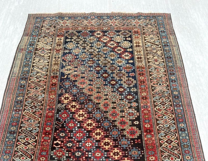ANTIQUE 19th CENTURY TRIBAL CAUCASIAN CH CHI ORIENTAL RUG SIZE 4' 2x 6'1 gallery