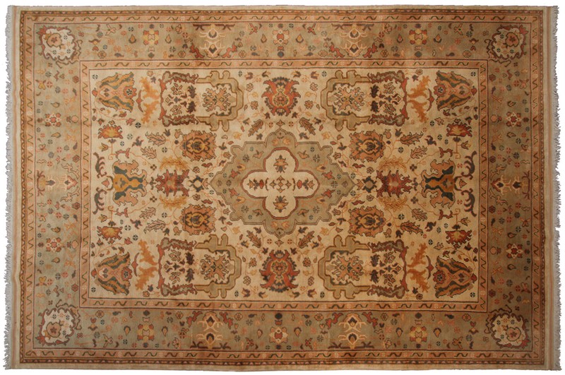 9x12 Vintage Authentic Antique Turkish Oushak Rug Arts & Crafts 269cmx350cm gallery