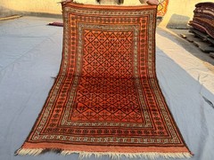 Vintage Afghan Hand-Knotted Tribal Wool Rug – 4′ x 6’5 ft, Soft and Durable Rug