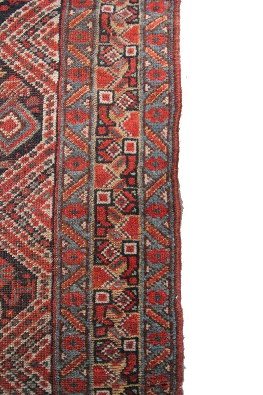 3x10 Rare Antique Handmade Wool Runner Red Tribal Geometric Shabby Chic Rug gallery
