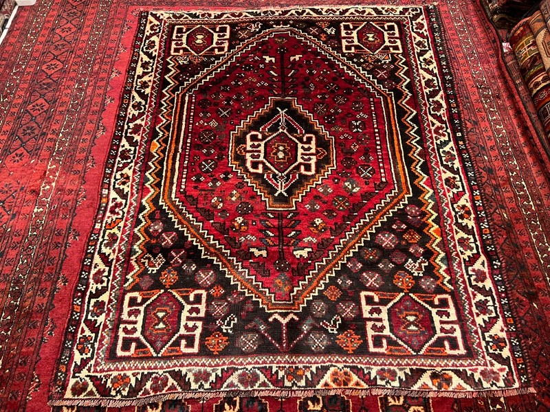 COLLECTRS' ITEM Antique Tribal Natural Vegetable Dye Caucasian Kazak Square Rug gallery