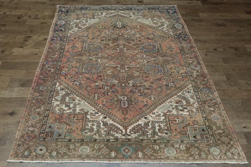 Vintage Geometric Area Rug 8x11 Ft Handmade Traditional Oriental Wool Carpet gallery