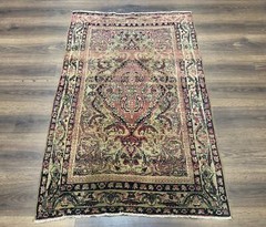 Antique Per’sian Kirman Lavar Rug 3×5 Traditional Carpet