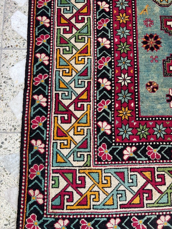 5'5 X 9'5 Ft COLLECTORS' ITEM Antique Stunning Star Kazak Caucasian Carpet gallery