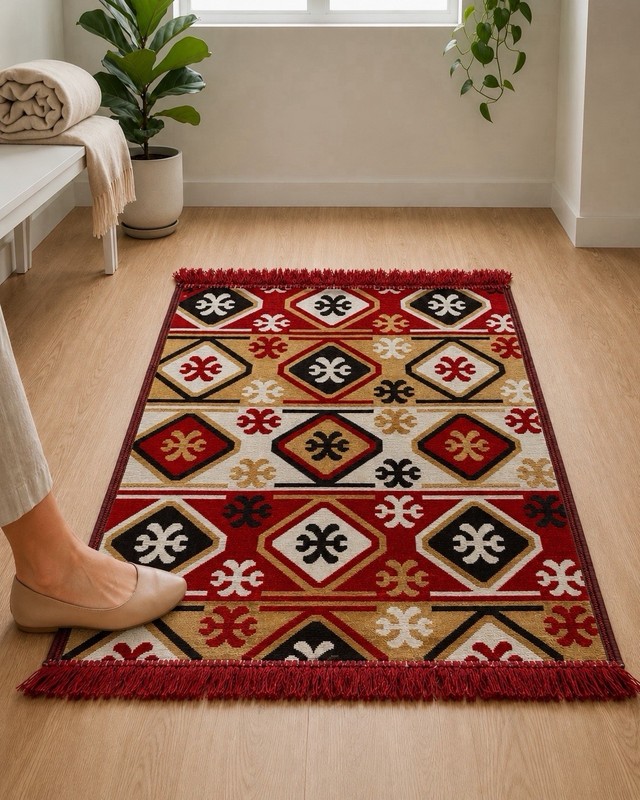Oushak Turkish Doormat Rug 2x3 BEIGE Vintage Anatolian Handmade Small Kilim Rug gallery