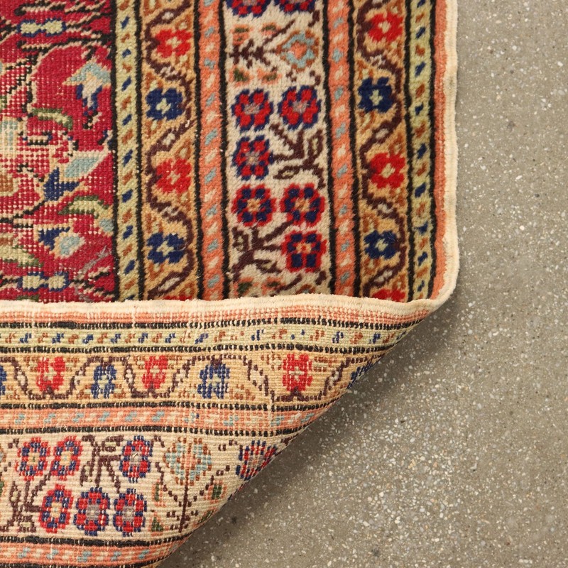Antique Kaisery Carpet Cotton Wool Thin Knot Turkey 53 x 34 In gallery