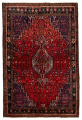 Vintage 4’2″ x 6’3″ Traditional Hand Knotted Vegetable Dye Wool Area Rug