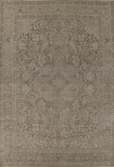 Distressed Wool Classic Area Rug 10×13 Muted Vintage Hand-made Room Size Carpet