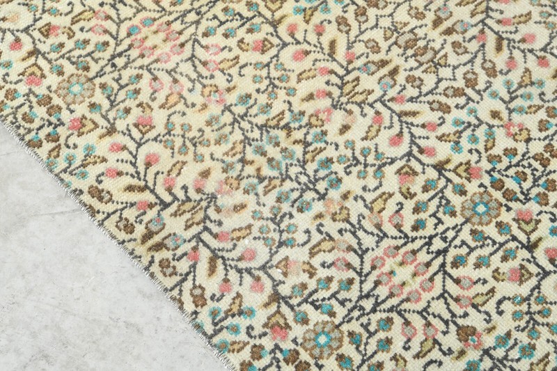 Oushak Runner Rugs Turkish Hand-Knotted Hallway Carpet Vintage Rug 2x10 ft 1186 gallery