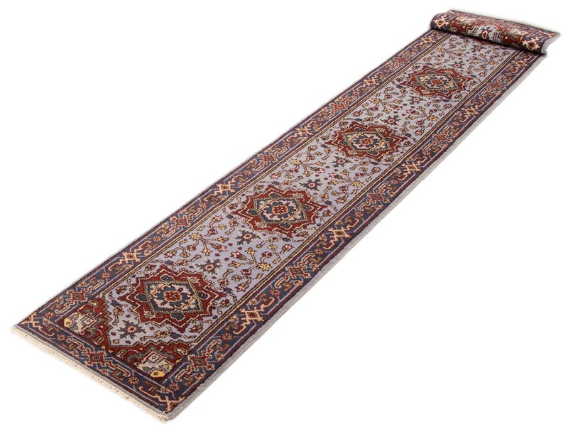 Vintage Hand-knotted Runner Rug 2'4" x 15'3" Traditional Oriental Wool Carpet gallery