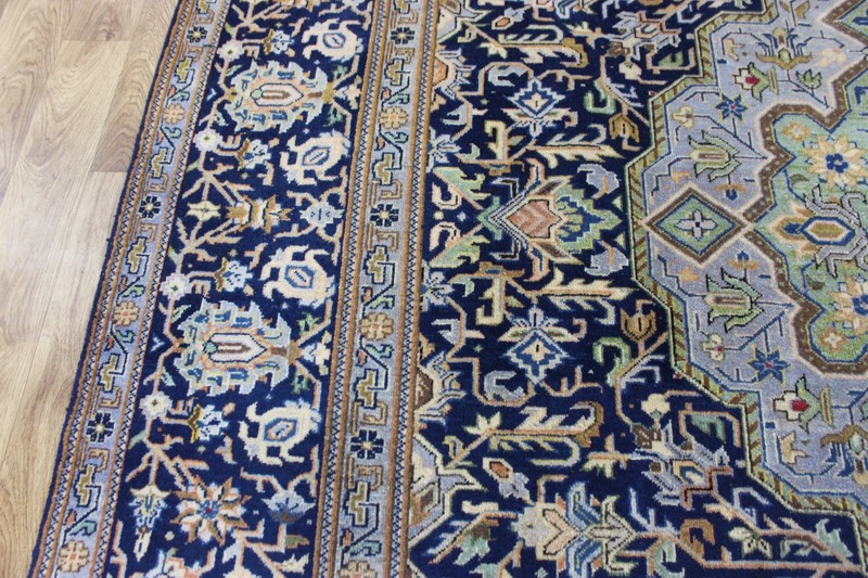 An Outstanding Handmade Keshann Oriental carpet Blue Carpet 330 x 230 cm gallery