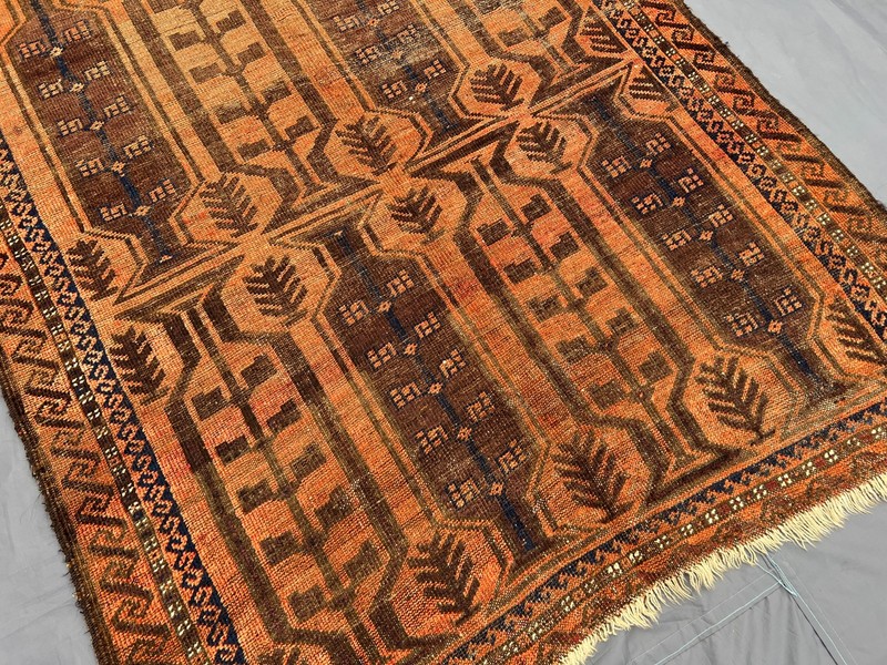 4'2x6'9 ft Turkoman All-Over Tree of Life Arch Handknotted Wool Vintage Rug gallery