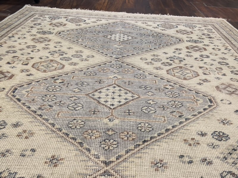Antique Look Hand Knotted Vintage Tribal Area Rug Geometric Carpet 5’3”x7’3”,92 gallery