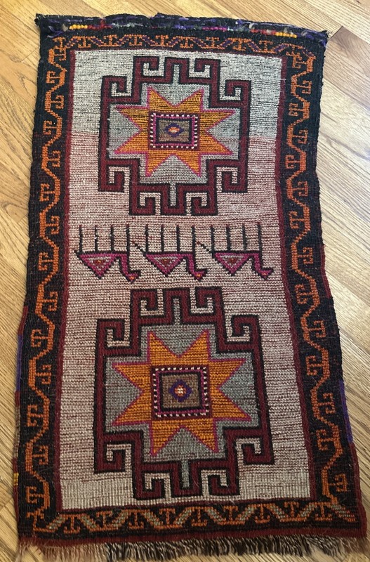 **TURKISH KILIM? RUG** VTG Handwoven Tribal Accent Rug (36”x19”) gallery