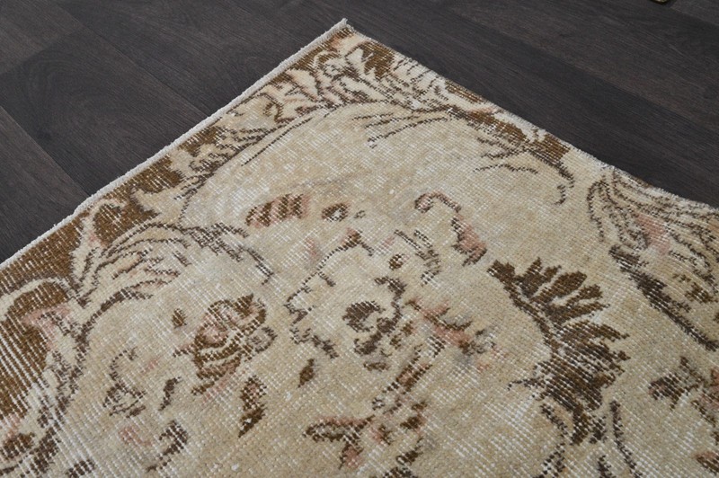 Oushak Turkish Vintage Rug 6x10 Kilim Rug Anatolian Handmade Boho Decor PINK gallery