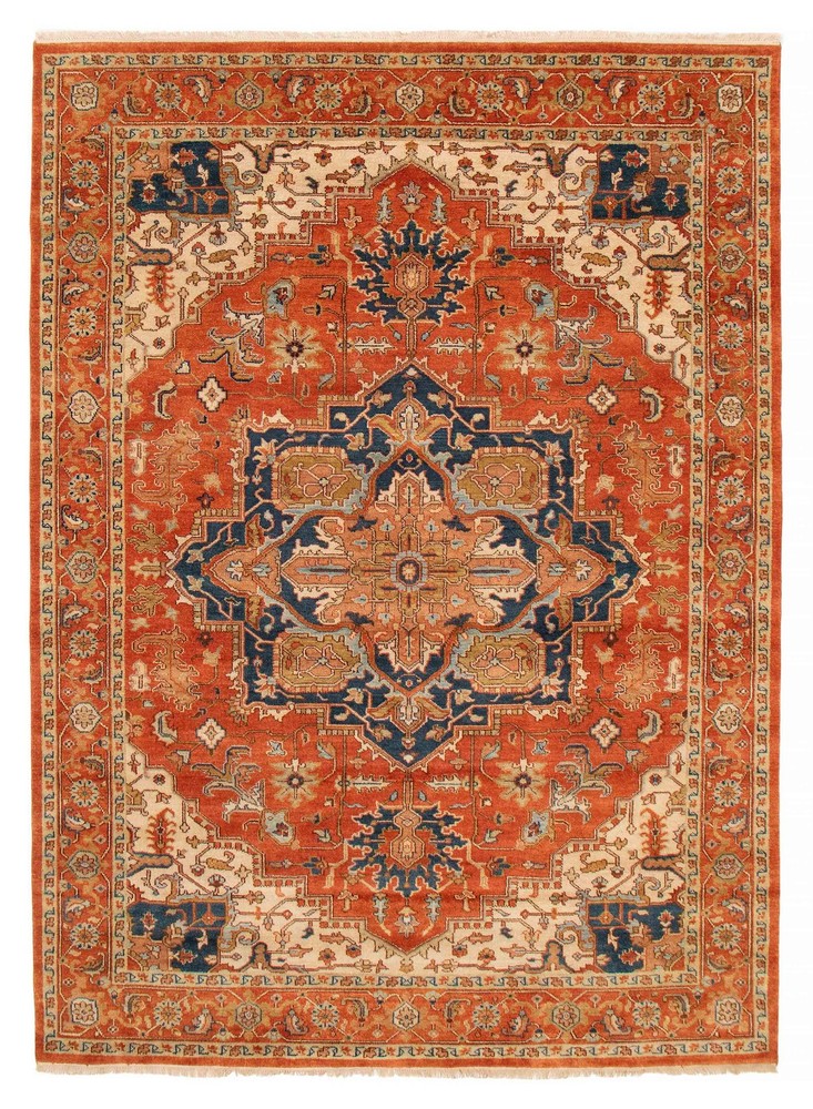 Traditional Vintage Hand-Knotted Carpet 7'11" x 11'0" Wool Area Rug