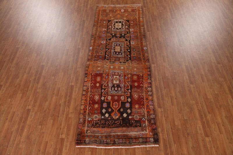 Semi-antique Geometric Lori 12 ft. Runner Rug Hand-knotted Wool 4x12 gallery