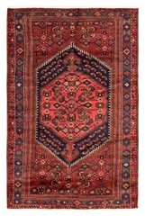 Vintage Dark Red Traditional 4’4″ x 7’1″ Hand-Knotted Oriental Wool Area Rug