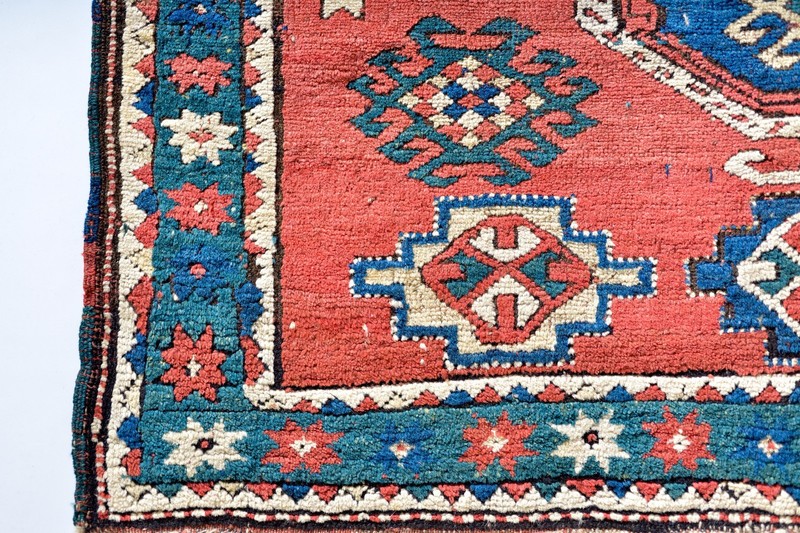 WORLD CLASS ANTIQUE INSCRIBED DATED CAUCASIAN ARMENIAN SEVAN KAZAK CARPET RUG gallery